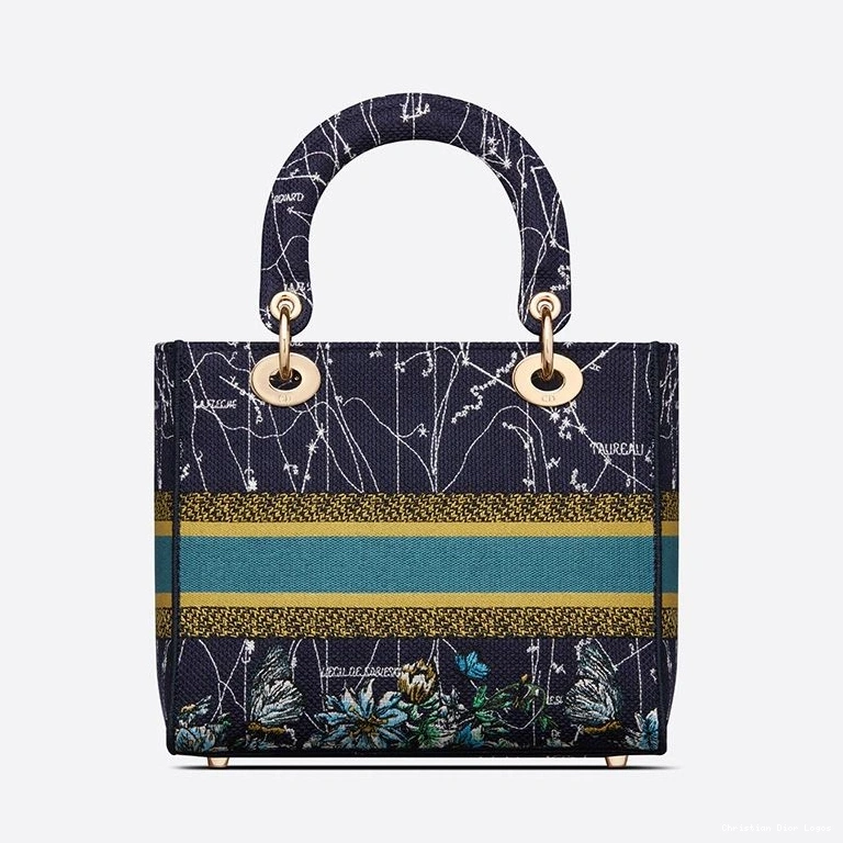 Cheap D-lite Medium Blue Canvas Motif Lady Bag Constellation 0807 Luxury